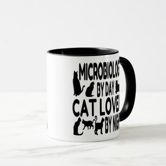 Mug Microbiologiste aime les chats (Devant droit)