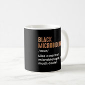 Mug Microbiologiste Noir Définition Drôle de Microbiol (Devant droit)