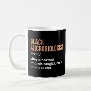 Mug Microbiologiste Noir Définition Drôle de Microbiol
