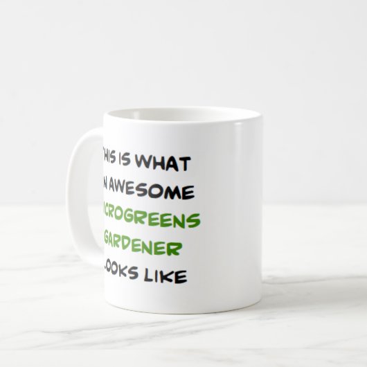 Mug microgreens gardener, awesome (Devant gauche)