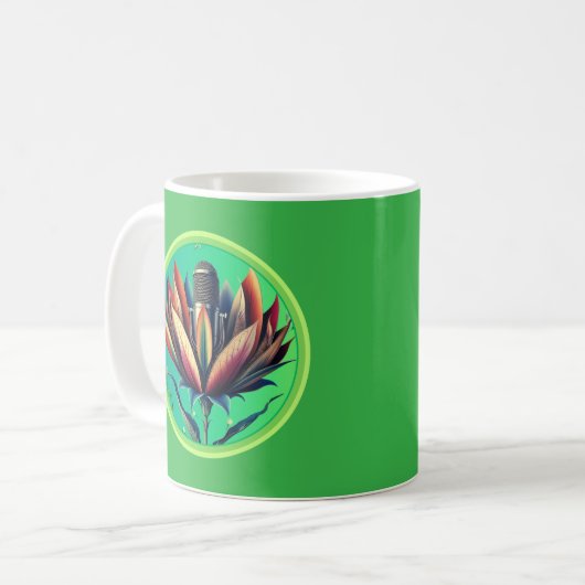 Mug Microphone en fleurs (Devant gauche)