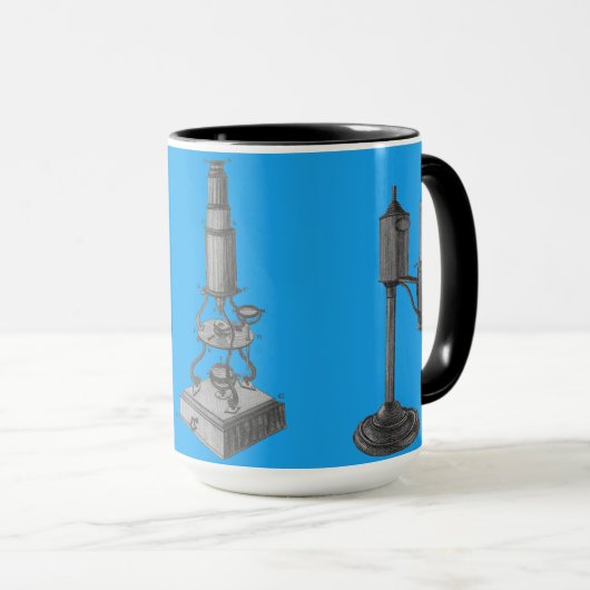 Mug Microscope du XVIIIe siècle Antique Science INSTRU (Devant droit)
