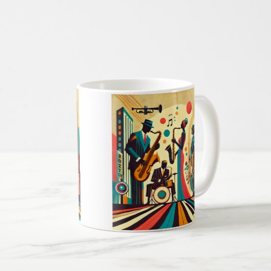Mug Mid Century Jazz Age Quartet (Devant droit)