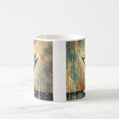 Mug Mid Century Mixed Media Martini Art (Centre)