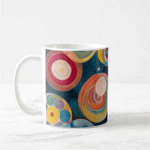 Mug Mid Century Mod Circles dans le style Hilma af Kli