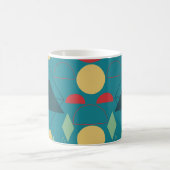 Mug Mid Century Mod géométrique Turquoise (Centre)