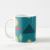 Mug Mid Century Mod géométrique Turquoise (Gauche)