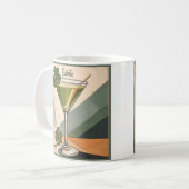 Mug Mid Century Modern Art Shamrock Martini Sláinte!  (Devant gauche)