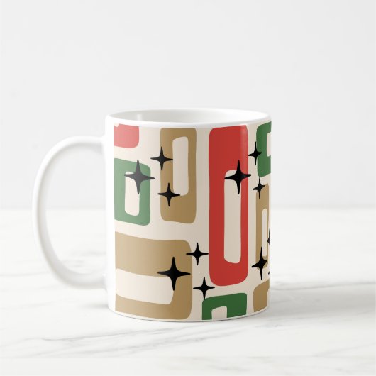 Mug Mid Century Modern Atomic Christmas (Gauche)