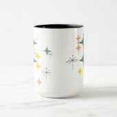 Mug Mid Century Modern Eames Atomic Starbursts Custom (Centre)