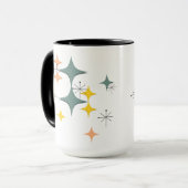 Mug Mid Century Modern Eames Atomic Starbursts Custom (Devant gauche)