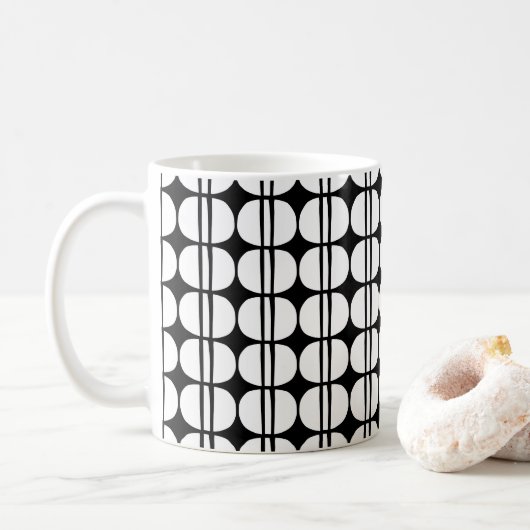 Mug Mid Century Modern Geometric Pattern (Avec donut)