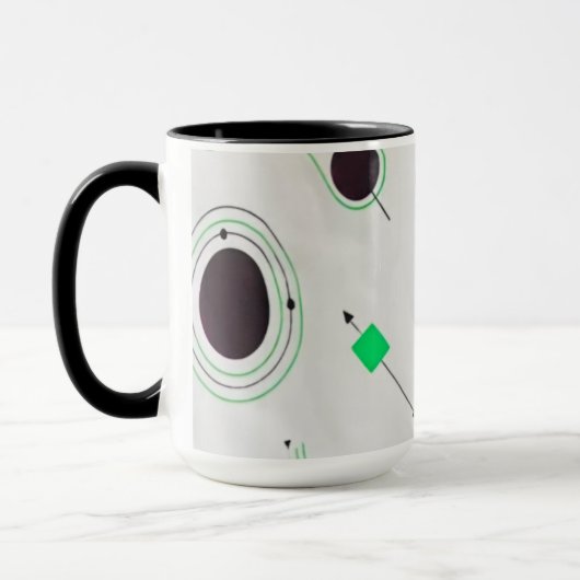 Mug Mid Century Modern Green Physics  (Gauche)