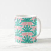 Mug Mid Century Palm feuille rose (Devant droit)