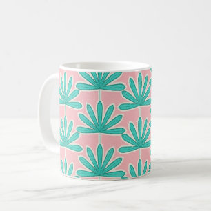 Mug Mid Century Palm feuille rose