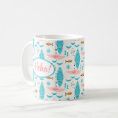 Mug Mid Century Pink Catamaran (Devant gauche)