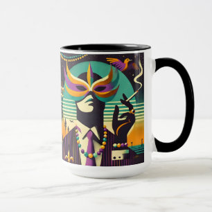 Mug Mid Century Retro 60s Mardi Gras L'Homme qui Fume