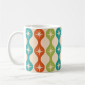 Mug Mid Century Retro Starbursts on ogee pattern  (Gauche)