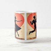 Mug Mid Century Valentine Dancing Couple avec Martini (Centre)