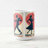 Mug Mid Century Valentine moderne Hip Dancing Couple (Centre)