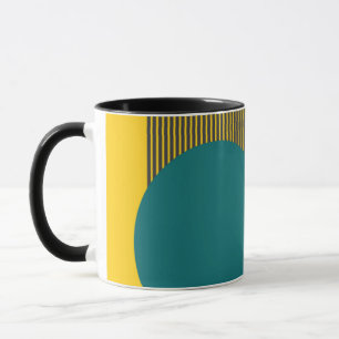 Mug Midcentury Modern Circle and Lines