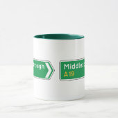 Mug Middlesbrough, panneau routier BRITANNIQUE (Centre)