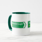 Mug Middlesbrough, panneau routier BRITANNIQUE (Devant gauche)