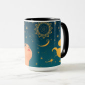 Mug Midnight Blue Gold Starry Sky Dreamer Custom (Devant droit)