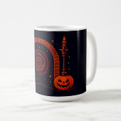 Mug Midnight Hearth Médiéval-orange et noir (Devant droit)