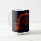 Mug Midnight Hearth Médiéval-orange et noir (Devant gauche)