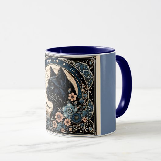 Mug Midnight Muse in a Petaled Moon Frame (Devant droit)