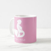 Mug Midwoman Doula Belle rose personnalisée (Devant gauche)