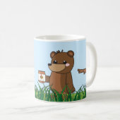 Mug "Miel somnolent de l'ours W de kawaii ne poussez (Devant droit)