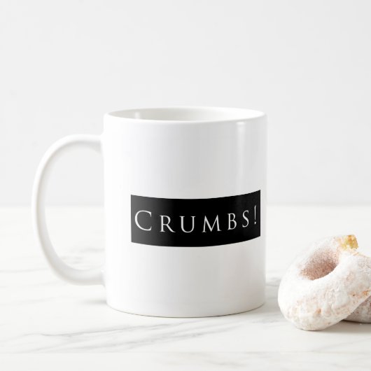 Mug Miettes ! Noir simple (Avec donut)