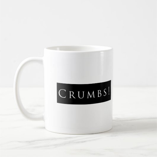 Mug Miettes ! Noir simple (Gauche)