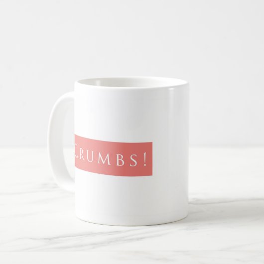 Mug Miettes ! Rose simple (Devant gauche)