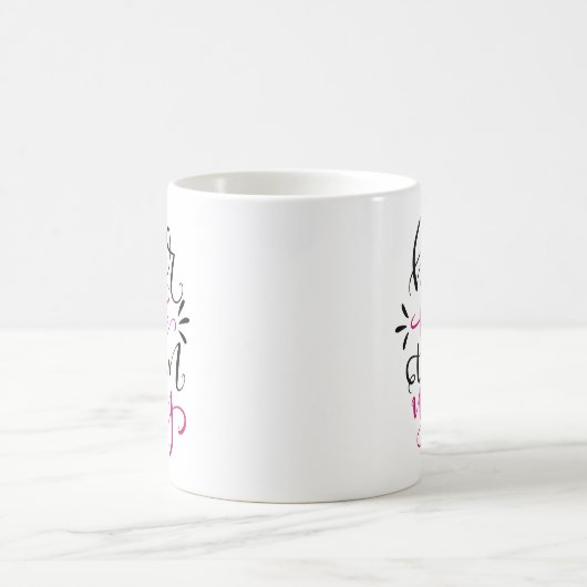 Mug Mieux en retard qu'en usure, conception à la main (Centre)