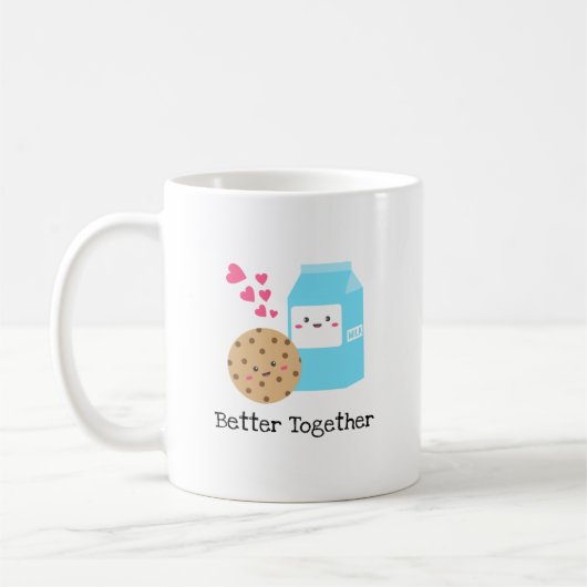 Mug Mieux Ensemble Lait et biscuits Kawaii Aimer migno (Gauche)