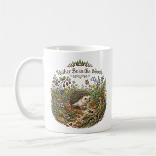 Mug Mieux être dans les bois Cottagecore Mignon Hériss