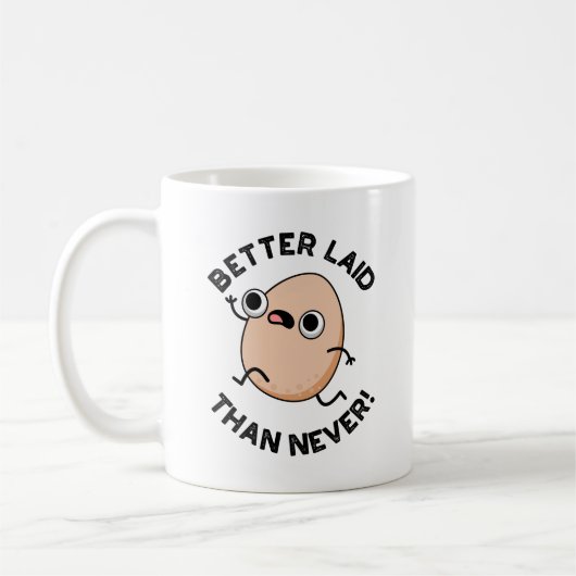 Mug Mieux Posé Que Jamais Amusant Jeu D'Oeufs À Courir (Gauche)