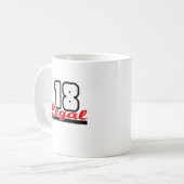 Mug Mignon, "18" juridique conception (Devant gauche)