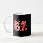 Mug Mignon 67 cœurs numéro six sept Saint Valentin Amo (Gauche)