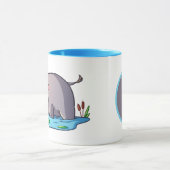 Mug mignon amateur d'hippo ajouter du texte (Centre)