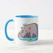 Mug mignon amateur d'hippo ajouter du texte (Gauche)