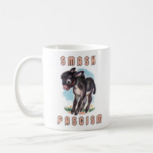 Mug Mignon Âne Rétro - Écraser le Fascisme