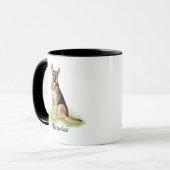 Mug Mignon art d'animal de compagnie chien de berger a (Devant gauche)