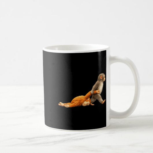 Mug Mignon bébé singe coup de poing combattant singe m (Droite)