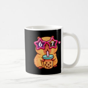 Mug Mignon capybara amateur de bubble tea 6 7 mème kaw