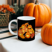 Mug Mignon Chat Noir Effrayant Patch de Citrouille d'H