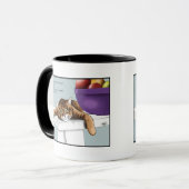 Mug Mignon Chat Tigre Orange Drôle en Attente (Devant gauche)